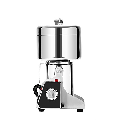 Cueffer Molino de Grano Máquina Eléctrica de Molino Molino de Grano Acero Inoxidable Máquina Oscilante de Moler para Pulverizar Hierba de Grado Alimenticio Maquina de Molino (750g)