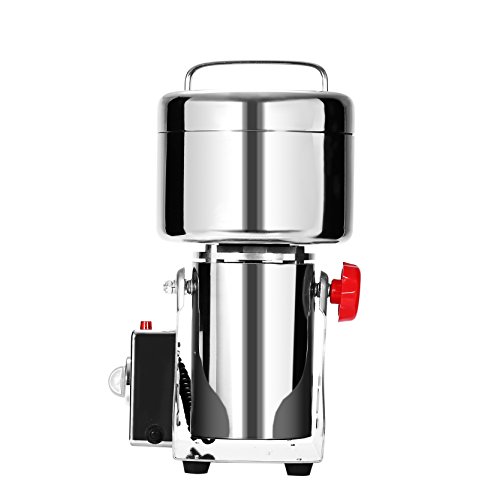 Cueffer Molino de Grano Máquina Eléctrica de Molino Molino de Grano Acero Inoxidable Máquina Oscilante de Moler para Pulverizar Hierba de Grado Alimenticio Maquina de Molino (750g)