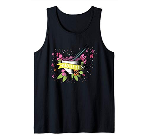 Cuenco de fideos de dibujos animados diseño gráfico Camiseta sin Mangas