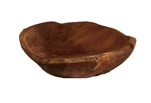 Cuencos de madera rústica contemporáneos para servir o decorar, hechos a partir de raíces de árboles de teca gigantes