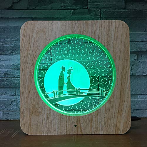 Cuento de Hadas Chino Amor plástico pequeño Noche luz Marco lámpara lámpara de Mesa niño Color Regalo decoración del hogar
