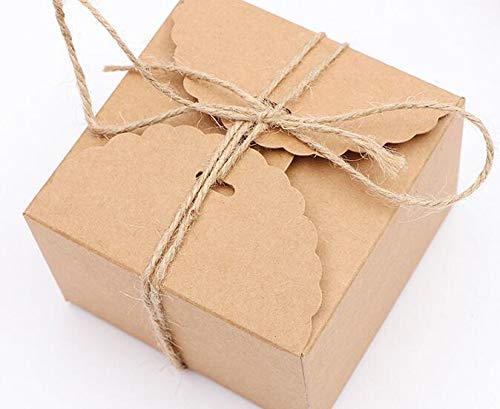 Cuerda de Yute 2 rollos de hilo de yute artesanal de 656 pies / 200 m,Se utiliza para embalaje de regalo, arte y manualidades de bricolaje, decoración, agrupación, jardinería, etc.