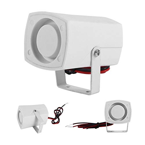 Cuerno de alarma, Sirenas DC 12V con cable Mini Horn Siren 110 dB con sistema de alarma de seguridad para el hogar