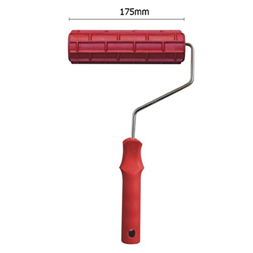 CUHAWUDBA PatróN de Ladrillo de ImitacióN de 7 Pulgadas Cilindro de Relieve Pincel Pintura de Pared Herramienta de ConstruccióN de Barro de Diatomeas Rodillo de Pintura de Juego para Ni？Os