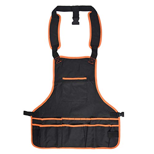 CuiCui Delantal para Herramientas De Jardín, con Bolsa De Herramientas, Limpiador Protector Impermeable para Jardineros,Naranja