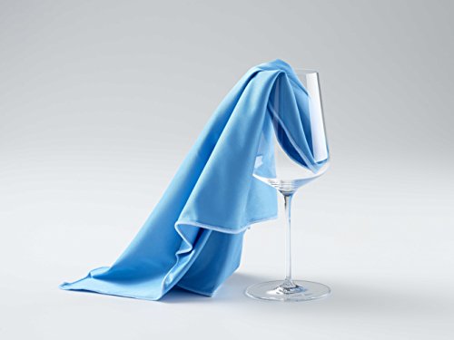 culiclean Paño de Pulido en Azul con borda Azul, Limpia Copas y decantadores de Cristal y Superficies Brillantes – Fabricado en Austria (1 Paño 40 x 60 cm)