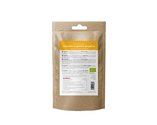 Cúrcuma en Polvo 100% Orgánica 500gr Carefood | Ecológica Procedente de la India | Superalimento Ecológico