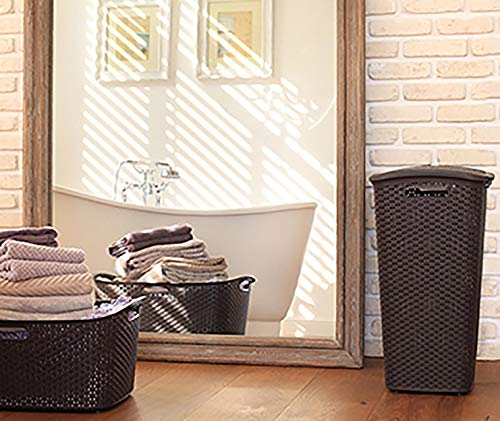 Curver 216581 - Mystile Cesta de ropa, 43x33x60 cm, Chocolate