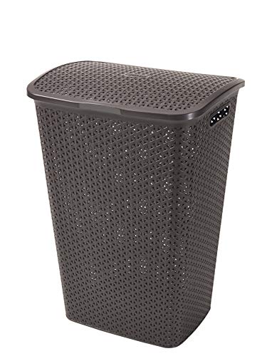 Curver 216581 - Mystile Cesta de ropa, 43x33x60 cm, Chocolate