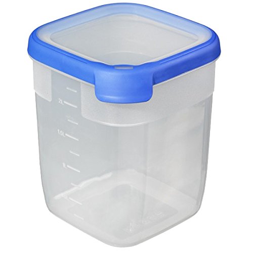 CURVER Bote Hermético Cuadrado 2,6L Grand Chef, Compuesto, Azul, 15x15x18.1 cm