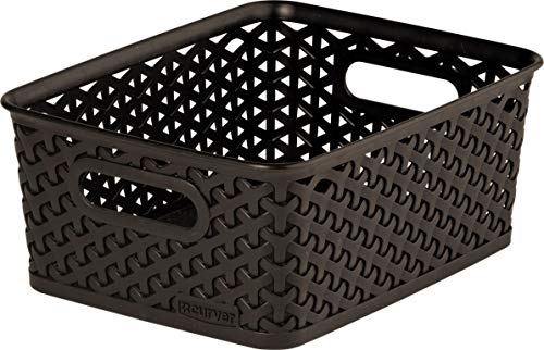Curver - Cesta Organizadora Multiusos MyStyle M 13L. con Asas - Color Chocolate