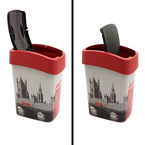 CURVER Residuos contenedor de Basura de Papel con Flip Tapa basculante Bin 25 litros de razón London
