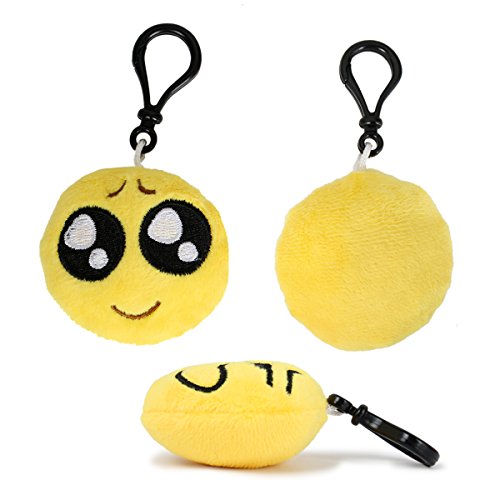 CUSFULL Mini Emoji Llavero Emoji Encantadora Almohada Almohadillas Emoticon Llavero Soft Party Bag Regalo de Relleno de Juguete para los niños (32pcs)