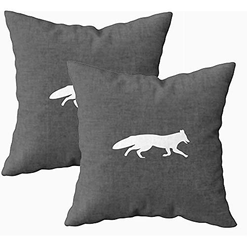 Cushion Cover Fox Icon Graphic Cushion Case Home Sofa Book Store Holiday Hospital Hostel Funda De Almohada Throw Pillow Covers Cosy 45X45Cm 2Pc Cremallera Personalizada