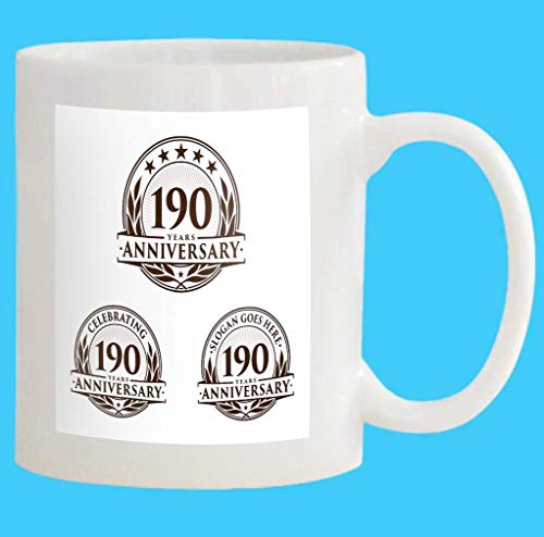 Custom Coffee Mug 11 Oz Template Years Celebrating Years Anniversary Set th Celebration Logo Modern White Ceramic Gifts Tea Cup