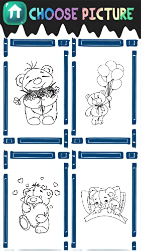 Cute Teddy Coloring Book