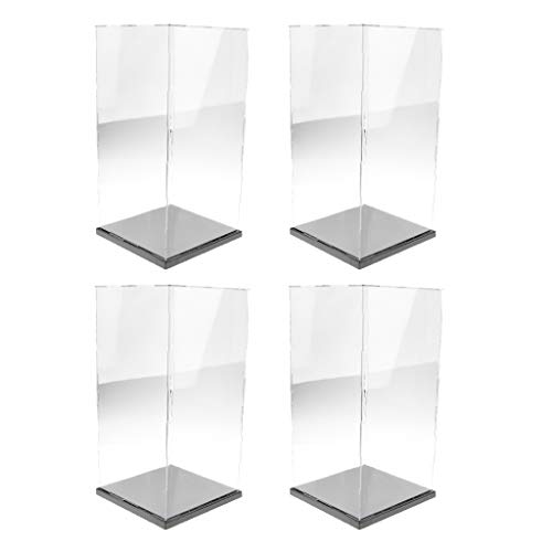 CUTICATE 4 PCS Vitrinas Expositoras de Acrílico y Plástico para Figuras de Anime, Figuritas, Estatua, Modelos 3D, Muestrαs de Productos, Colección, etc.