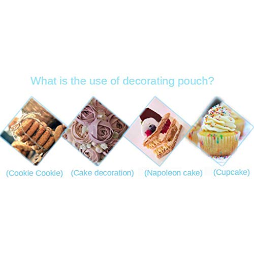 CUTICATE Kitchen 26 PCS Decorating Set Make Buttercream Icing Flowers Cupcake Frosting - Azul