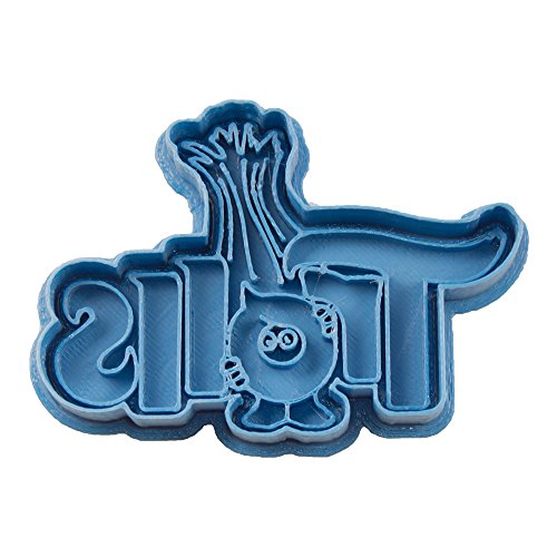 Cuticuter Trolls Logo cortador de galletas, azul. 8x7x1,5cm