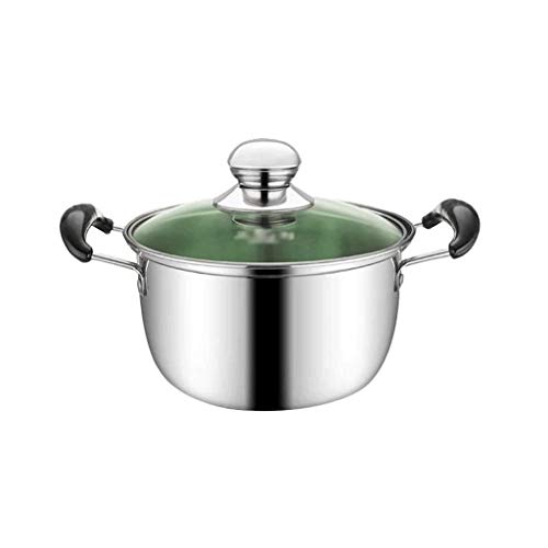 CVMFE Utensilios de Cocina de Acero Inoxidable Olla Doble Fondo Sopa de Olla de cocción no magnético Multi Propósito Utensilios de Cocina Antiadherente Pan Uso General