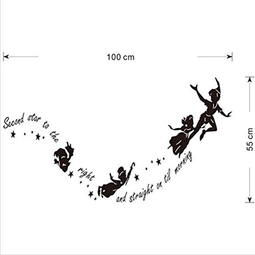 CXZC Vinilo Decorativo niña Saltando Volando Mariposa Mujer Vinilo Adhesivo