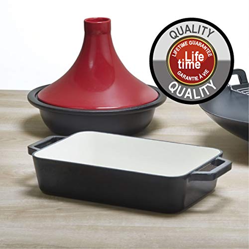 Cyril Lignac 148-017 - Bandeja Rectangular para Horno (Apta para Todas Las Fuentes de Calor e inducción, 32 x 21 cm), Color Negro Mate