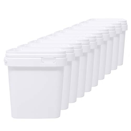 D' Luxy Pack 10 Cubos de Polipropileno Alimentario, 2,5 L (18x16cm). Reciclables, 100% Libres de BPA.