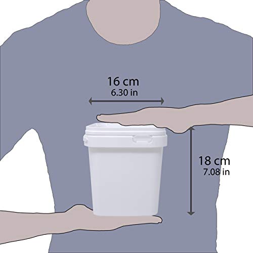 D' Luxy Pack 5 Cubos de Polipropileno Alimentario, 2,5 L (18x16cm). Reciclables, 100% Libres de BPA.
