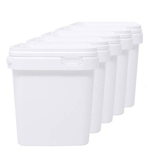D' Luxy Pack 5 Cubos de Polipropileno Alimentario, 2,5 L (18x16cm). Reciclables, 100% Libres de BPA.