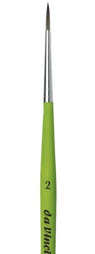 DA VINCI Cepillo Redondo Serie 373, Fibra sintética, Verde, 18.3 x 0.18 x 30 cm