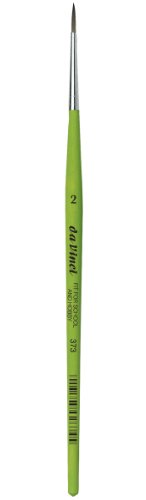 DA VINCI Cepillo Redondo Serie 373, Fibra sintética, Verde, 18.3 x 0.18 x 30 cm