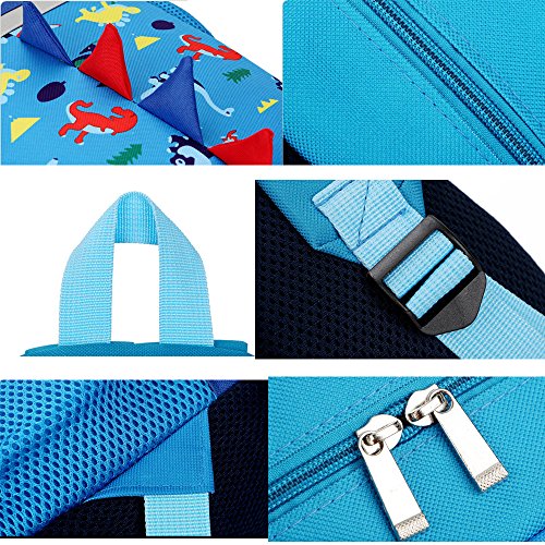DafenQ 3D Dinosaurio Mochila Infantil Niño Mochilas Escolares Juveniles Dinosaurio Patrón Animales Guardería Mochila viaje bolsos Primaria Bolsa de la escuela (Azul Marino)