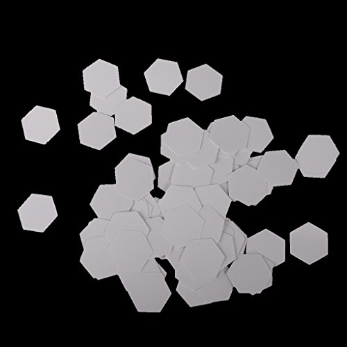 dailymall 100x Plantilla de Papel Regla Patchwork Papel Hexágono Placa de Costura, 26mm - 10mm