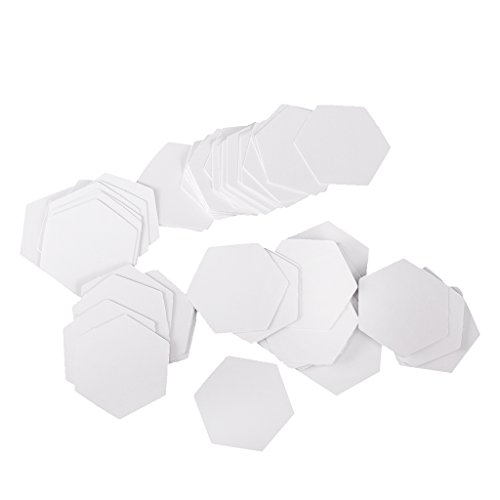 dailymall 100x Plantilla de Papel Regla Patchwork Papel Hexágono Placa de Costura, 26mm - 10mm