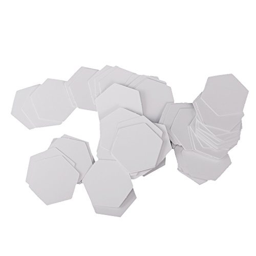 dailymall 100x Plantilla de Papel Regla Patchwork Papel Hexágono Placa de Costura, 26mm - 10mm