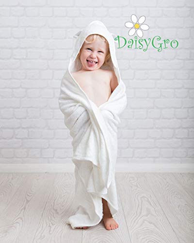 DaisyGro - Toalla de bambú con capucha para animales, supersuave, gruesa, esponjosa, absorbente, tamaño grande, para bebé, niños pequeños y mayores, en caja de regalo, perfecto regalo para baby shower