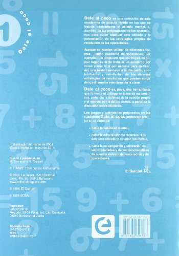 Dale al coco - Cuaderno de cálculo rápido 1
