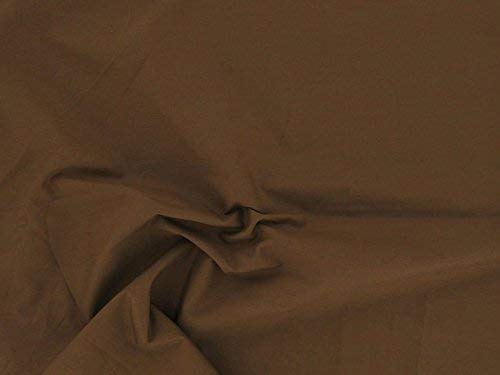 Dalston Mill Fabrics - Tela de polialgodón, color marrón chocolate, 1 m, algodón