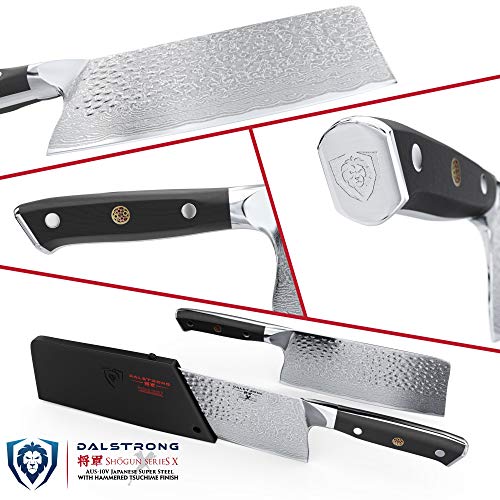 Dalstrong Cleaver - Shogun Serie X - AUS-10V-vacío tratados - 7" Martillado - Vaina