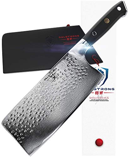 Dalstrong Cleaver - Shogun Serie X - AUS-10V-vacío tratados - 7" Martillado - Vaina
