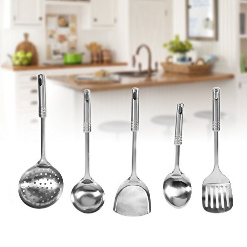DaMohony Conjunto de Utensilios de Cocina Herramientas de Cocina de Acero Inoxidable Multifuncionales (5 Piezas)