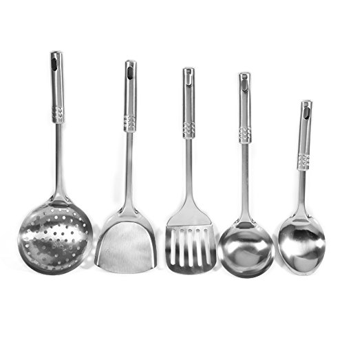 DaMohony Conjunto de Utensilios de Cocina Herramientas de Cocina de Acero Inoxidable Multifuncionales (5 Piezas)