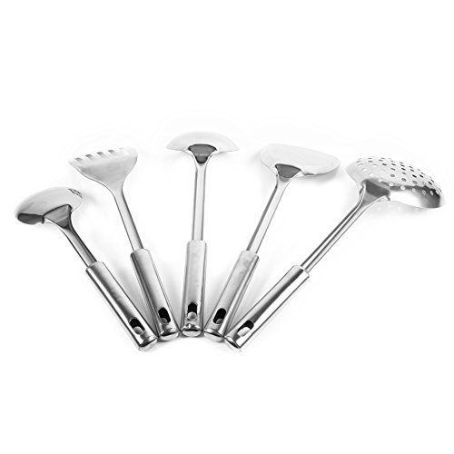 DaMohony Conjunto de Utensilios de Cocina Herramientas de Cocina de Acero Inoxidable Multifuncionales (5 Piezas)