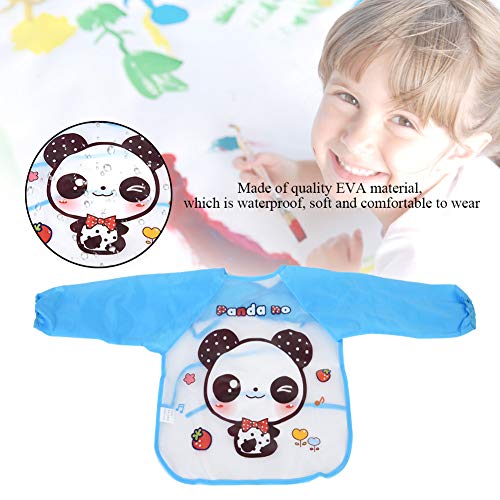 DaMohony Delantal de Alimentación de Animales de Dibujos Animados para Niños Pequeños Baberos de Manga Larga Impermeables para Niños