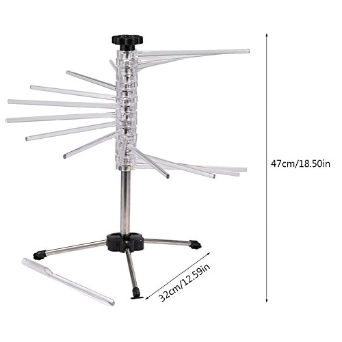 DaMohony Rejilla para Secar Pasta Soporte para Secador de Espagueti Soporte para Fideos Plegable para Secar La Masa Casera.