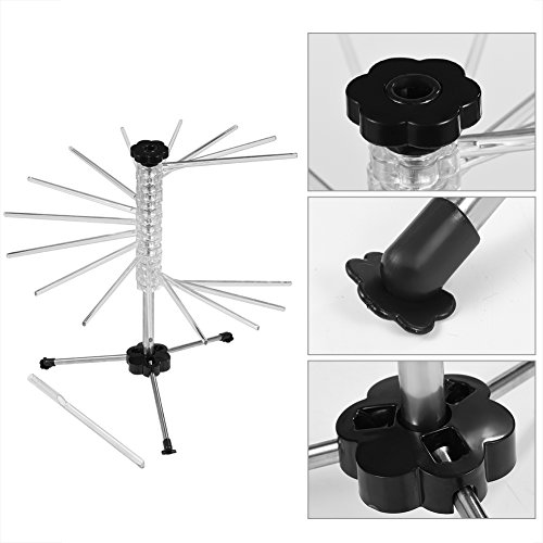 DaMohony Rejilla para Secar Pasta Soporte para Secador de Espagueti Soporte para Fideos Plegable para Secar La Masa Casera.