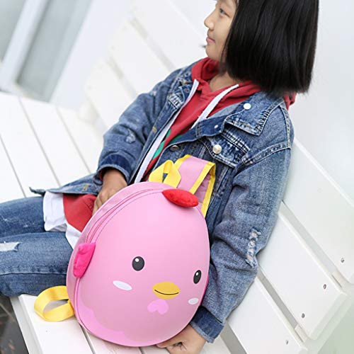 Damonday Niño Mochila La Moda Dibujos Animados Niño Niña El Pollito 3D estereoscópico (Rosa)