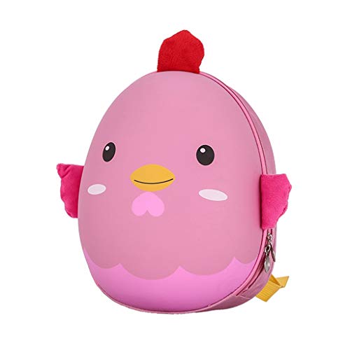 Damonday Niño Mochila La Moda Dibujos Animados Niño Niña El Pollito 3D estereoscópico (Rosa)