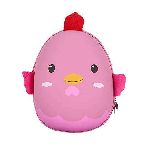 Damonday Niño Mochila La Moda Dibujos Animados Niño Niña El Pollito 3D estereoscópico (Rosa)