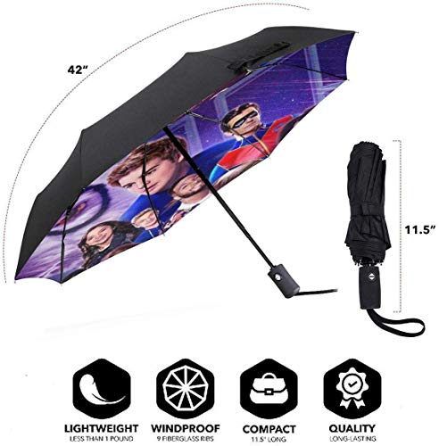 Dan-Ger Hen-ry Poster Paraguas automático de Tres Pliegues Protector Solar Resistente al Agua Resistente al Viento Ligero Sombrillas Personalizadas para Hombres Unisex Exterior Al Aire Libre Imprimir